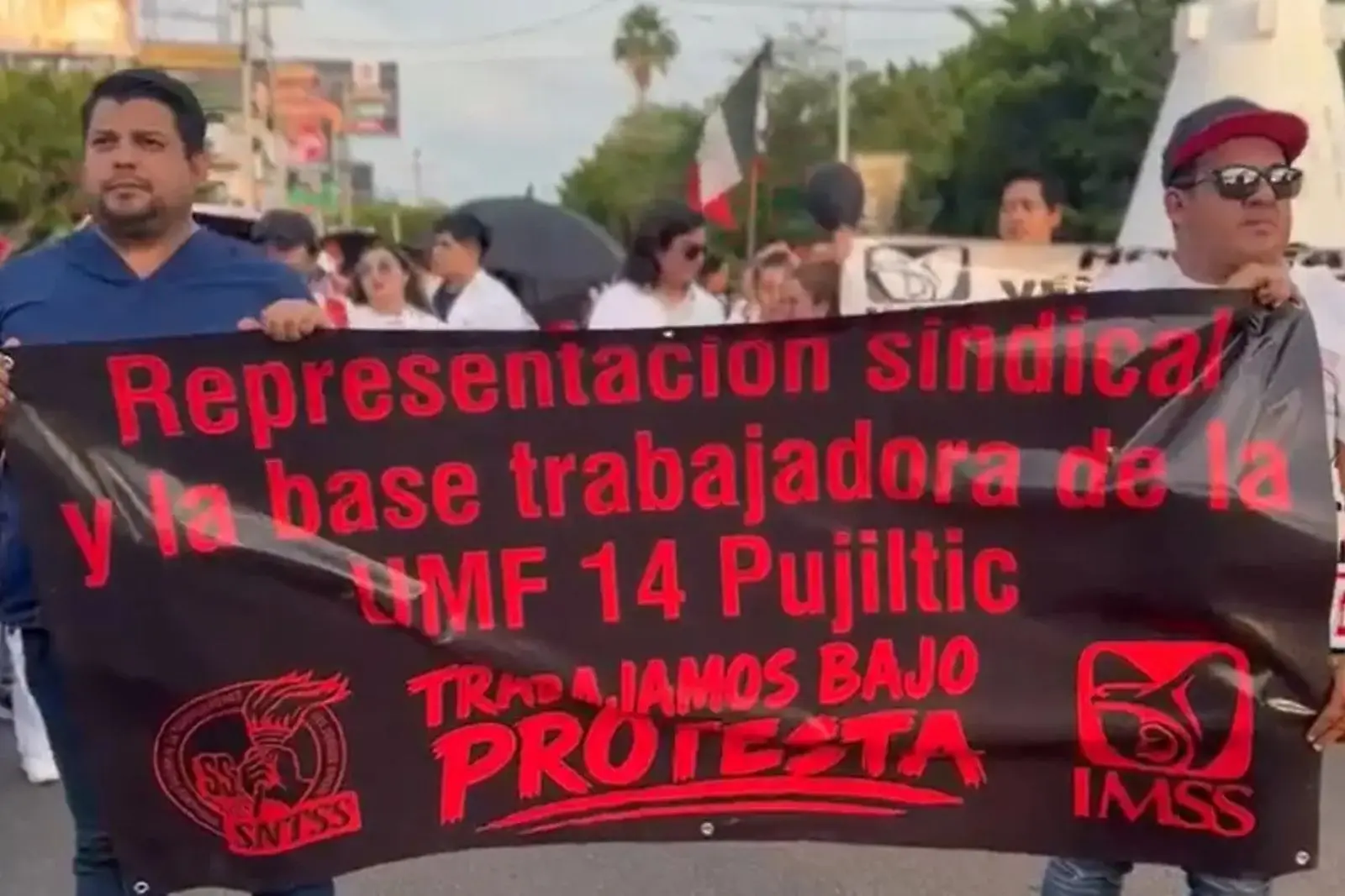 La CNTE une fuerzas con trabajadores del IMSS en Chiapas para respaldar exigencias laborales