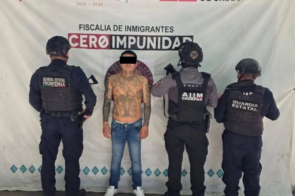 Detienen en Tapachula a presunto líder de Barrio 18 acusado de diez homicidios