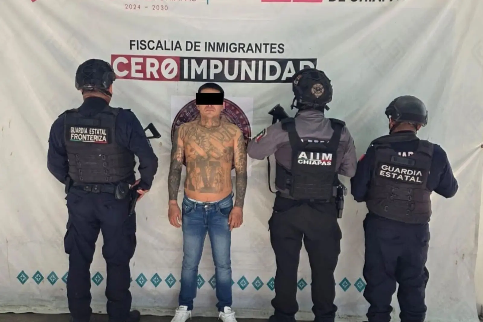 Detienen en Tapachula a presunto líder de Barrio 18 acusado de diez homicidios