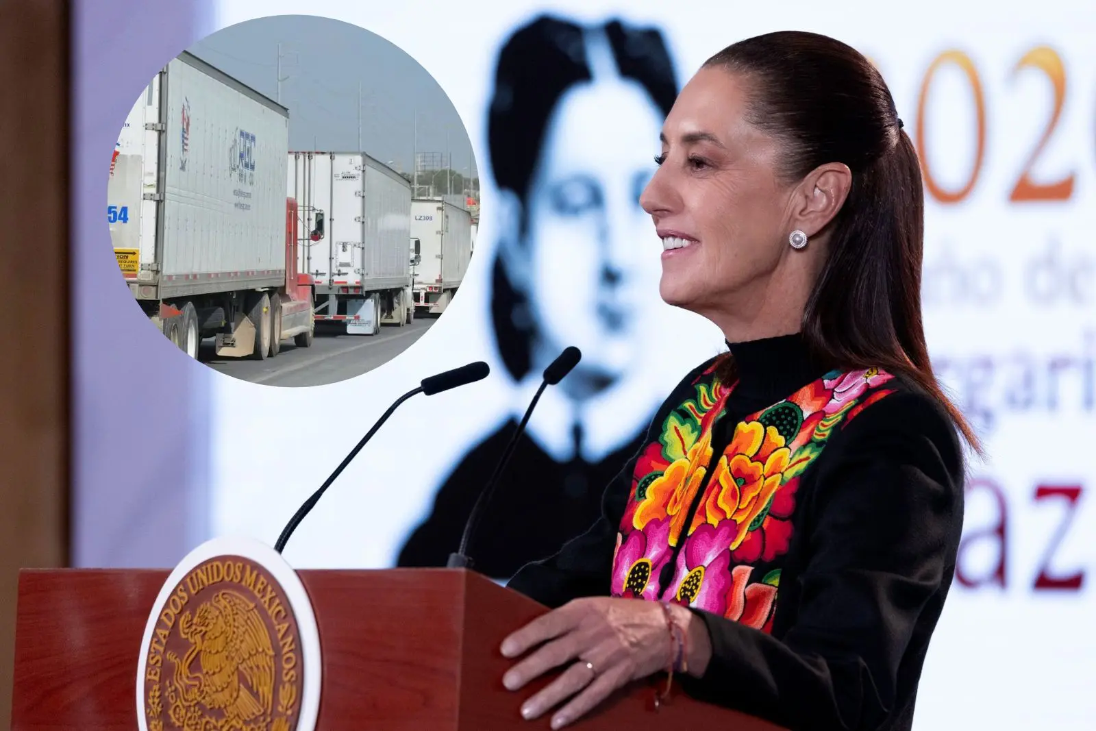 Canacar mantiene paro nacional de transportistas; Sheinbaum confirma reunión para atender demandas