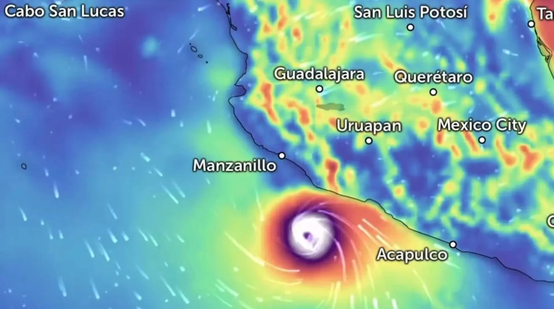 Huracán Trudy amenaza las costas del Pacífico mexicano y provoca la suspensión de clases en los 85 municipios de Guerrero.