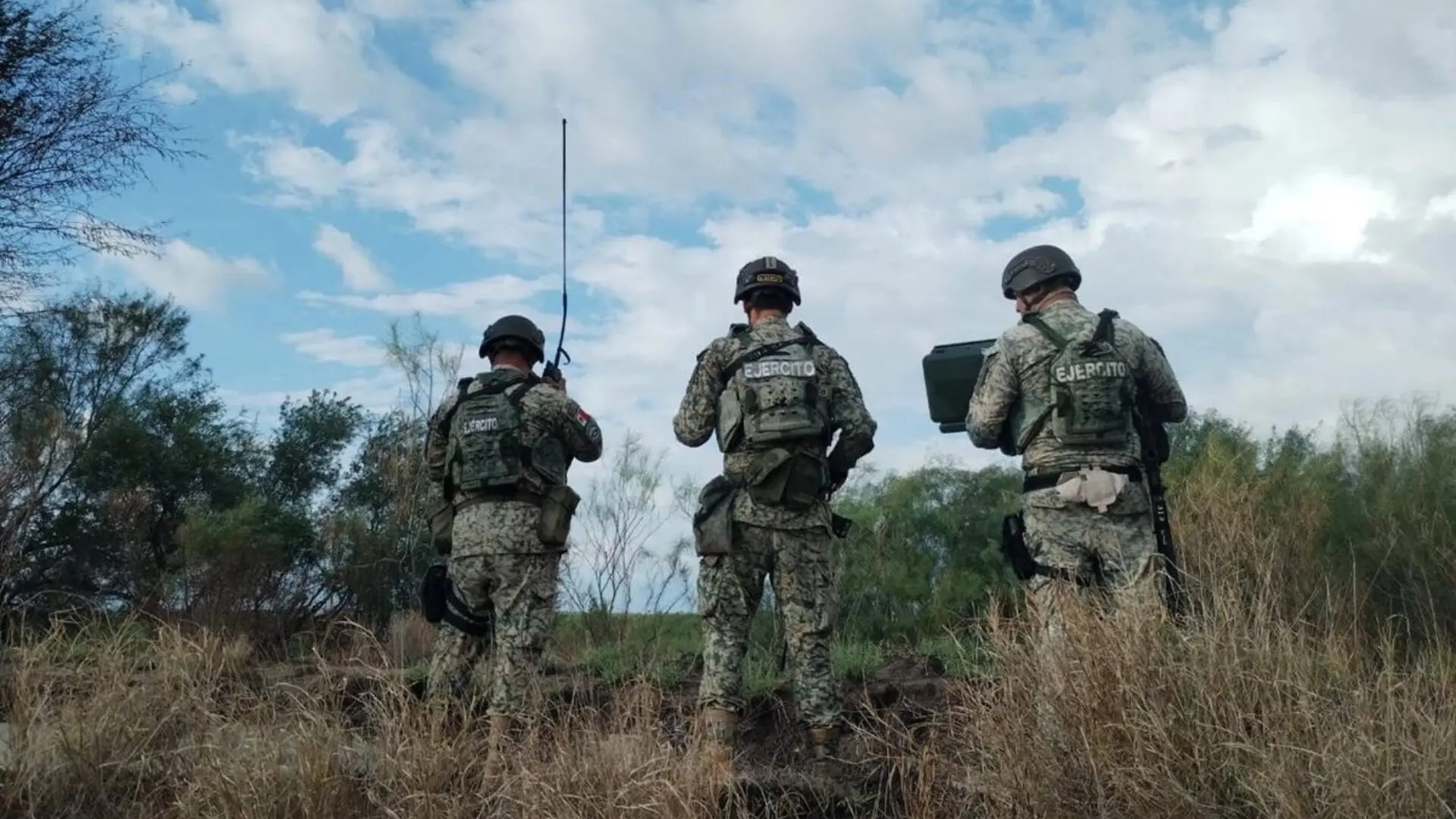 Militares mexicanos durante el despliegue del Operativo Concurrente en la frontera de Tamaulipas.