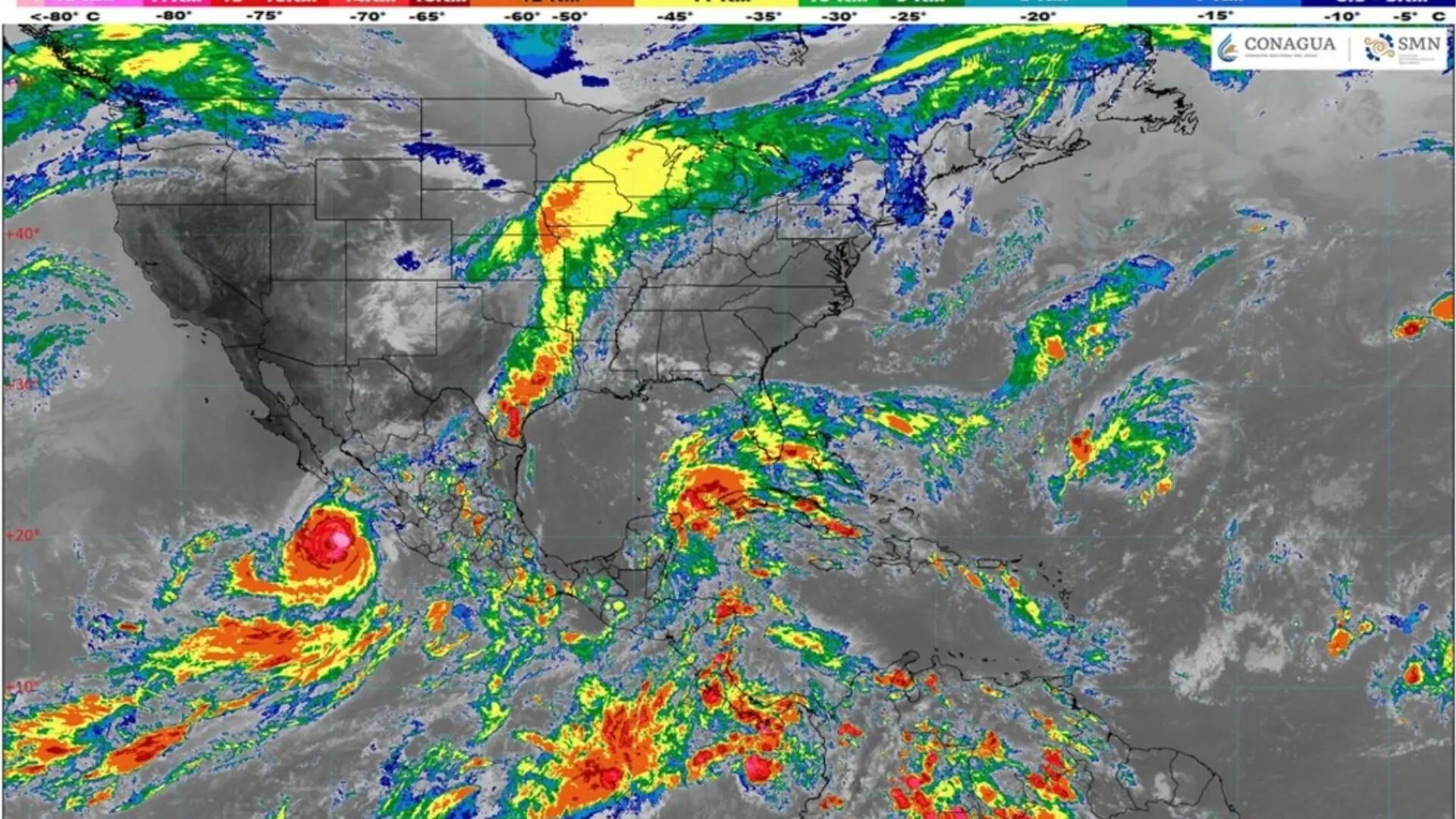 Huracán Rachel se intensifica a categoría 3 y genera oleaje elevado en Baja California Sur. Foto: @conagua_mx