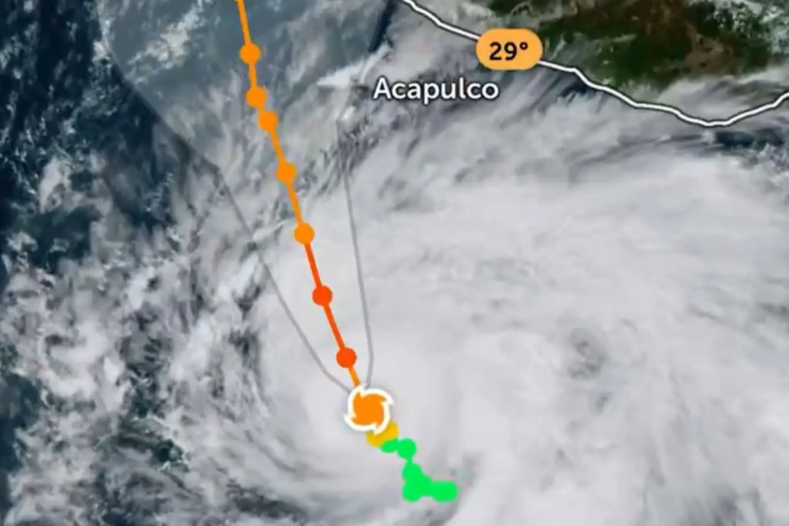 'Vance' cobra fuerza en Pacífico: se intensifica a huracán categoría 2 frente a costas de Guerrero