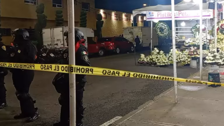 Imagen de la zona acordonada en la colonia Maza tras el ataque armado