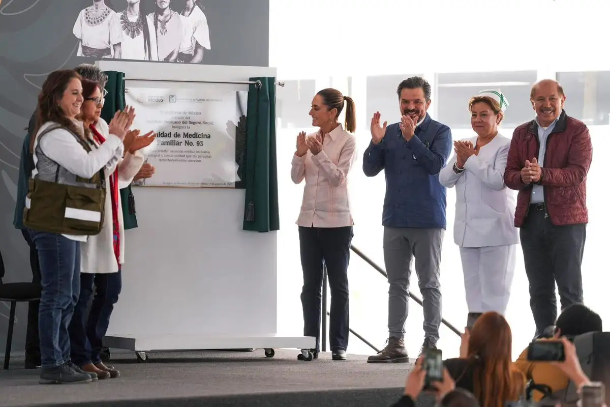 Claudia Sheinbaum durante inauguración de la Unidad de Medicina Familiar en Ecatepec
