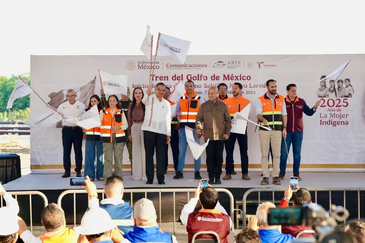 Inicio de la construcción del tren Nuevo Laredo‑Saltillo impulsa desarrollo regional