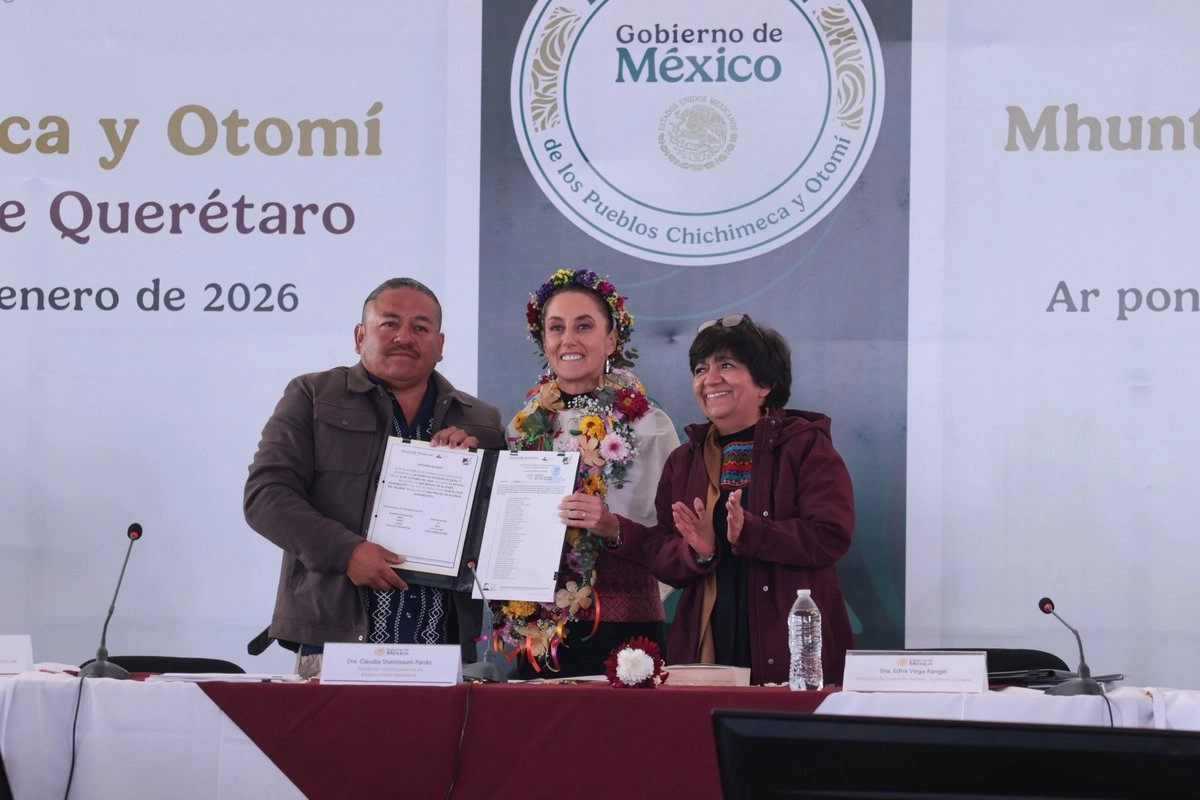 Sheinbaum encabeza reconocimiento jurídico del ejido Nuevo Cruz del Palmar