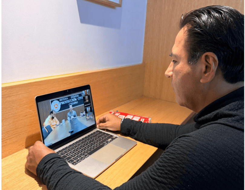 Eduardo Ramírez en reunión virtual