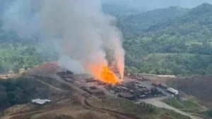 Trabajos realizados por Pemex para controlar la contingencia en el pozo Krem-1, ubicado en Las Choapas, Veracruz.